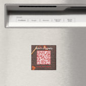 Aimant Menu Pizzeria personnalisé Code QR (In Situ (Lave-vaisselle))