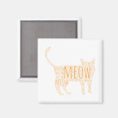 Aimant MEOW Ginger Cat (Recto/Verso)