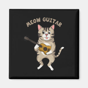 Aimant Meow guitar cute Cat playing Guitar Funny Kitties