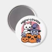 Aimant Meow-Loween - Cute Halloween Conception Chat (Recto/Verso)