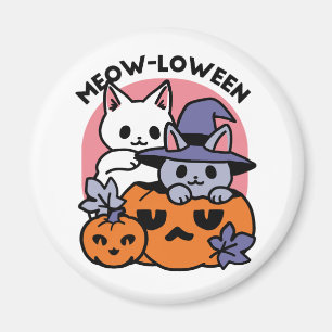 Aimant Meow-Loween - Cute Halloween Conception Chat