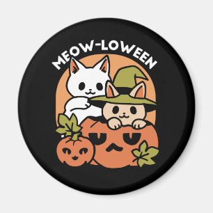 Aimant Meow-Loween - Festive Halloween Conception de chat