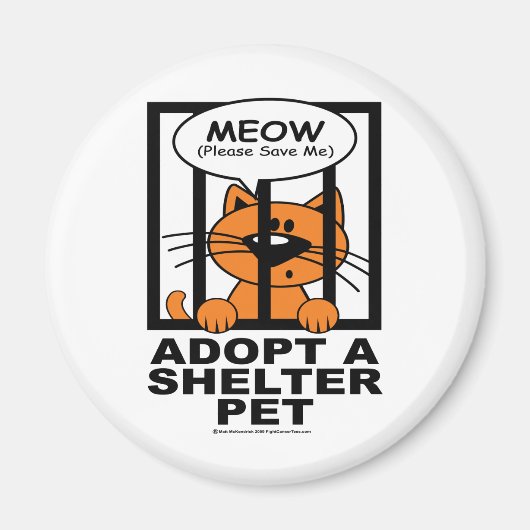 Aimant Meow (Sauvez-Moi) (Devant)