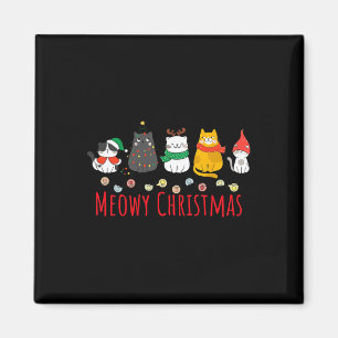 Aimant Meowa Catmas Cute Kitten Chat Santa Hat Noël Vacan