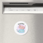 Aimant Meowcarons amusant Macaron Pun (In Situ (Lave-vaisselle))