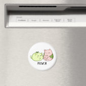 Aimant Meowchi Funny Mochi Pun (In Situ (Lave-vaisselle))