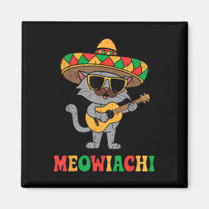 Aimant Meowiachi Chat Mariachi Funny Cinco De Mayo Mexiqu