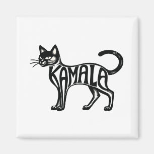 Aimant Meowmala Kamala Chat sans enfant Lady Harris