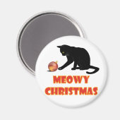 Aimant Meowy Christmas Funny Chat (Recto/Verso)