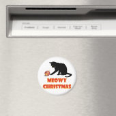 Aimant Meowy Christmas Funny Chat (In Situ (Lave-vaisselle))