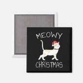 Aimant Meowy Christmas - Funny Christmas 2022 (Recto/Verso)