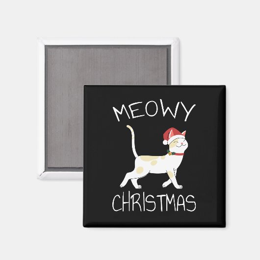 Aimant Meowy Christmas - Funny Christmas 2022 (Recto/Verso)
