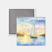 Aimant Mer au coucher du soleil (Recto/Verso)