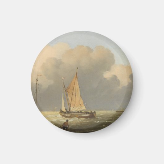 Aimant Mer au large de la côte, avec Spritsail Barge Post (Devant)