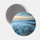 Aimant Mer bleue au coucher du soleil, Californie (Recto/Verso)