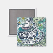 Aimant Mer bleue profonde |Ne jamais arrêter l'exploratio (Recto/Verso)