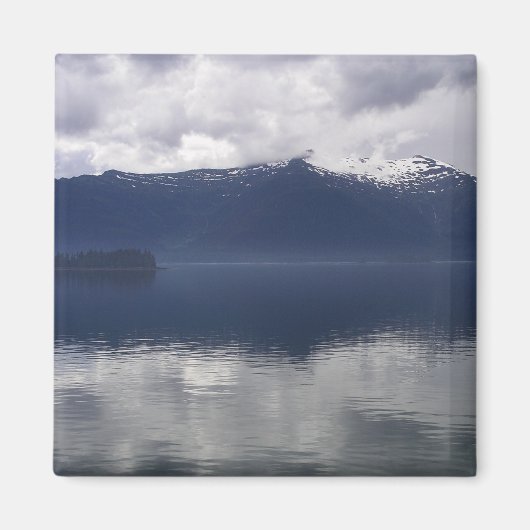 Aimant Mer d'Alaska brumeuse aux nuances de bleu (Devant)