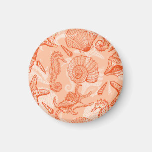 Aimant Mer tirée à la main : Motif Vintage