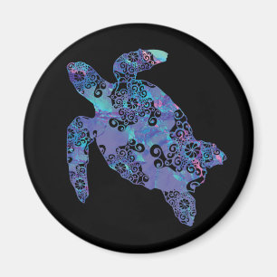 Aimant Mer Tortue Mandala Magique Couleur Lumière Art