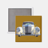 Aimant Mercedes Blanches Benz 300 Voiture de luxe (Recto/Verso)