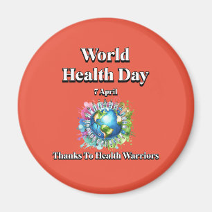 Aimant Merci à Health Warriors. Journée mondiale de la sa