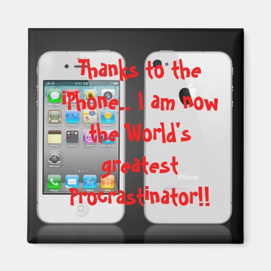 Aimant Merci à l'iPhone...Je suis maintenant le Monde (Devant)