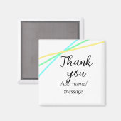 Aimant Merci ajoutez un nom message simple calligraphie é (Recto/Verso)