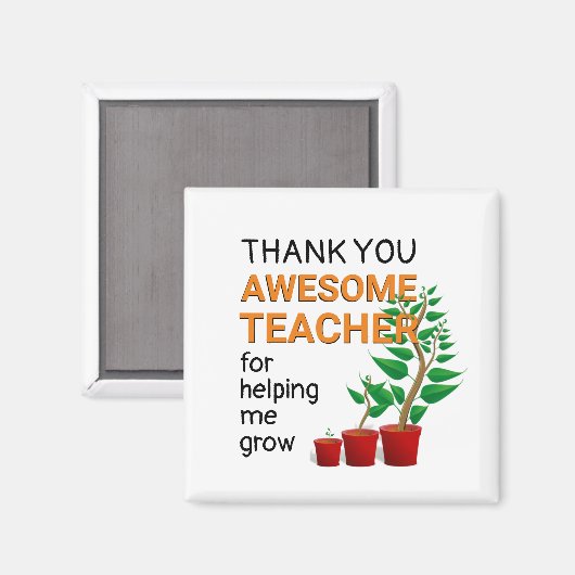 Aimant Merci Awome Enseignant (Recto/Verso)