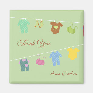 Aimant Merci Baby shower magnétique