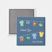 Aimant Merci Baby shower magnétique (Recto/Verso)