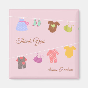 Aimant Merci Baby shower magnétique