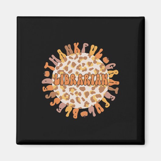 Aimant Merci bibliothécaire Thanksgiving Library Worker 1 (Devant)