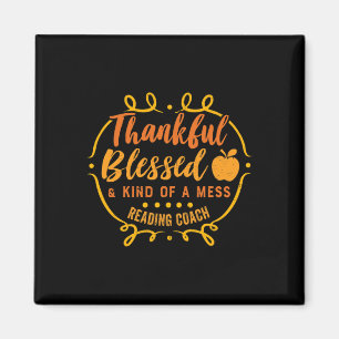 Aimant Merci Bienheureux Lecteur Entraîneur Thanksgiving