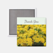 Aimant Merci Bright Yellow Flower Photo Merci (Recto/Verso)