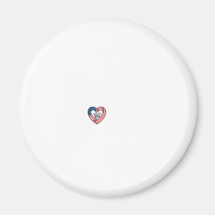 Aimant Merci cœur patriotique design vectoriel vintage_1