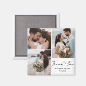 Aimant merci, collage de mariage avec 3 photos minimum (Recto/Verso)