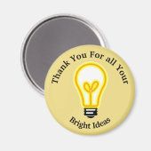 Aimant Merci d'ampoule lumineuse de reconnaissance des em (Recto/Verso)