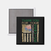 Aimant Merci de la fête des anciens combattants pour votr (Recto/Verso)