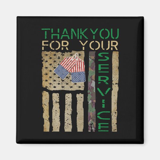 Aimant Merci de la fête des anciens combattants pour votr (Devant)