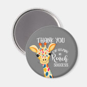 Aimant merci de m'avoir aidé à atteindre le succès girafe (Recto/Verso)
