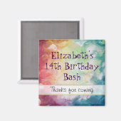 Aimant Merci de peinture Abstrait texturé épais Anniversa (Recto/Verso)