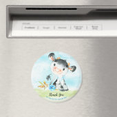 Aimant Merci d'élevage de Baby shower de vache à eau (In Situ (Lave-vaisselle))