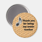 Aimant Merci D'Être Mon Appréciation D'Enseignant De Musi (Recto/Verso)