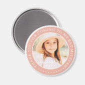 Aimant Merci D'Être Venu À Mon Bat mitzvah Photo (Recto/Verso)