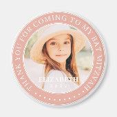 Aimant Merci D'Être Venu À Mon Bat mitzvah Photo (Devant)