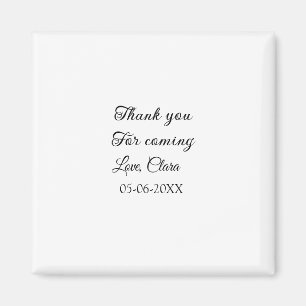 Aimant merci d'être venu nom du texte message 