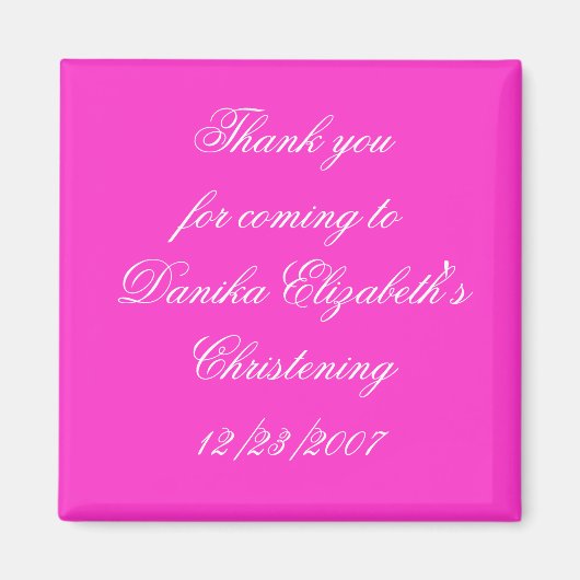 Aimant Merci d'être venue chez Danika Elizabeth's Christe (Devant)