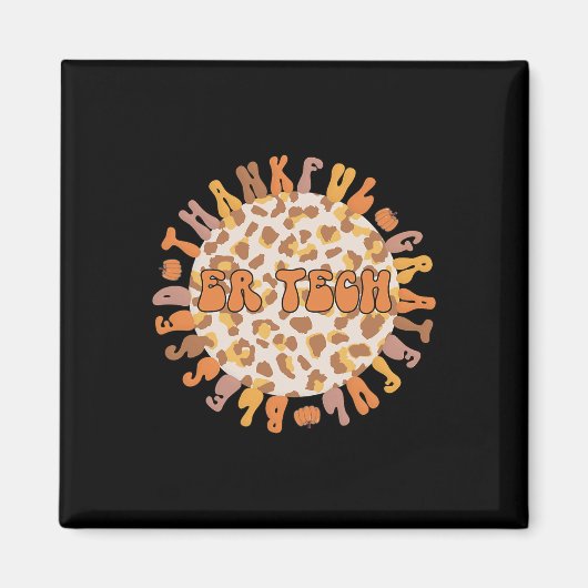 Aimant Merci ER Tech Thanksgiving Urgence Room Tech (Devant)