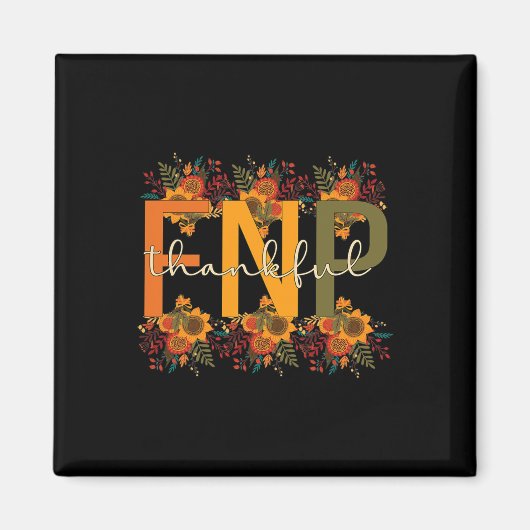 Aimant Merci FNP Thanksgiving Family Nurtione Pratitione (Devant)