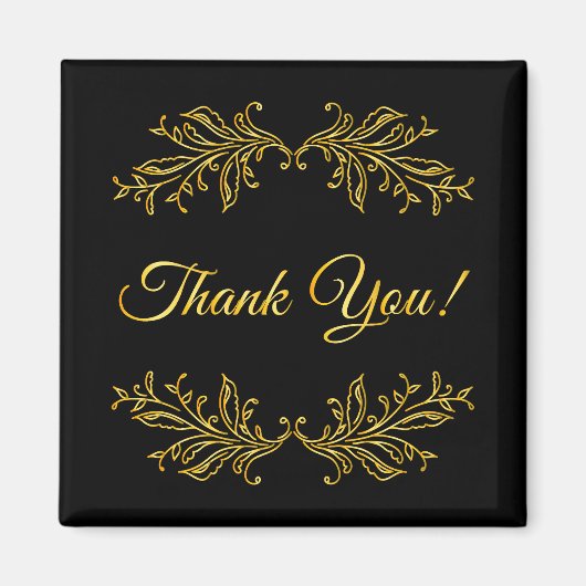 Aimant Merci Gold Effect sur Black Merci (Devant)